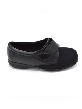 Cosyfeet Karena Ladies Wide Fit Velcro Close Shoe Black Womens Size 9